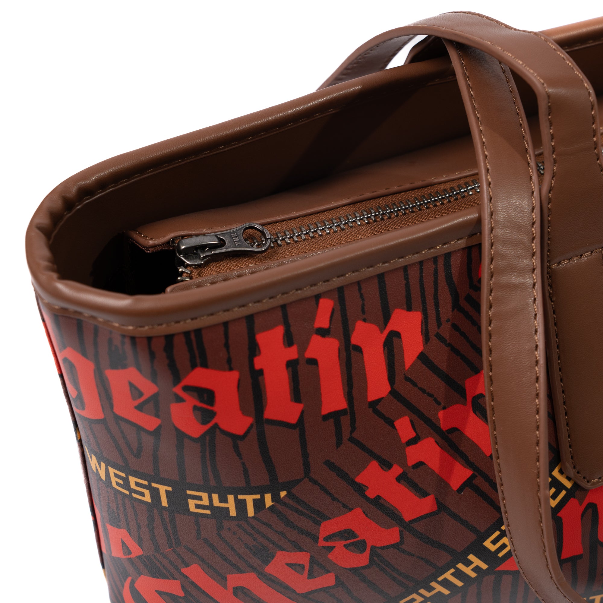 Leather Zip Tote Bag Zipper