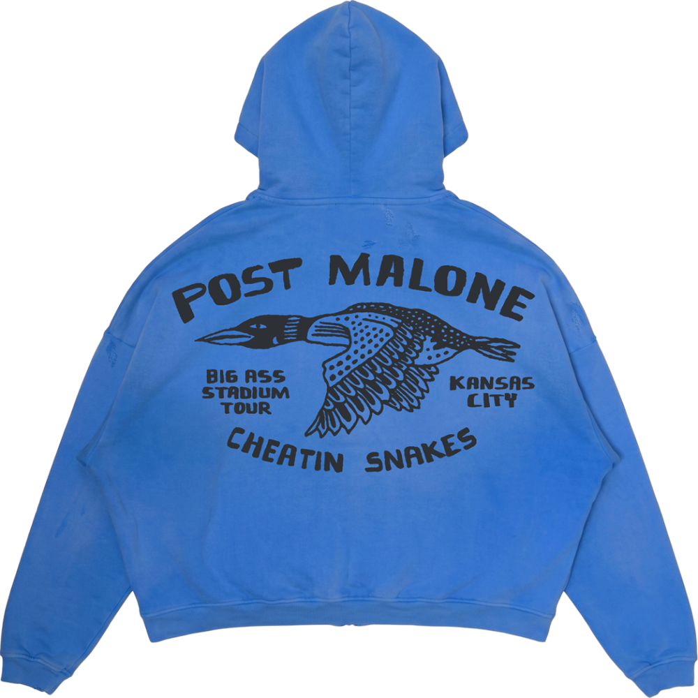 Post Malone x Cheatin Snakes Zip Up Hoodie Back