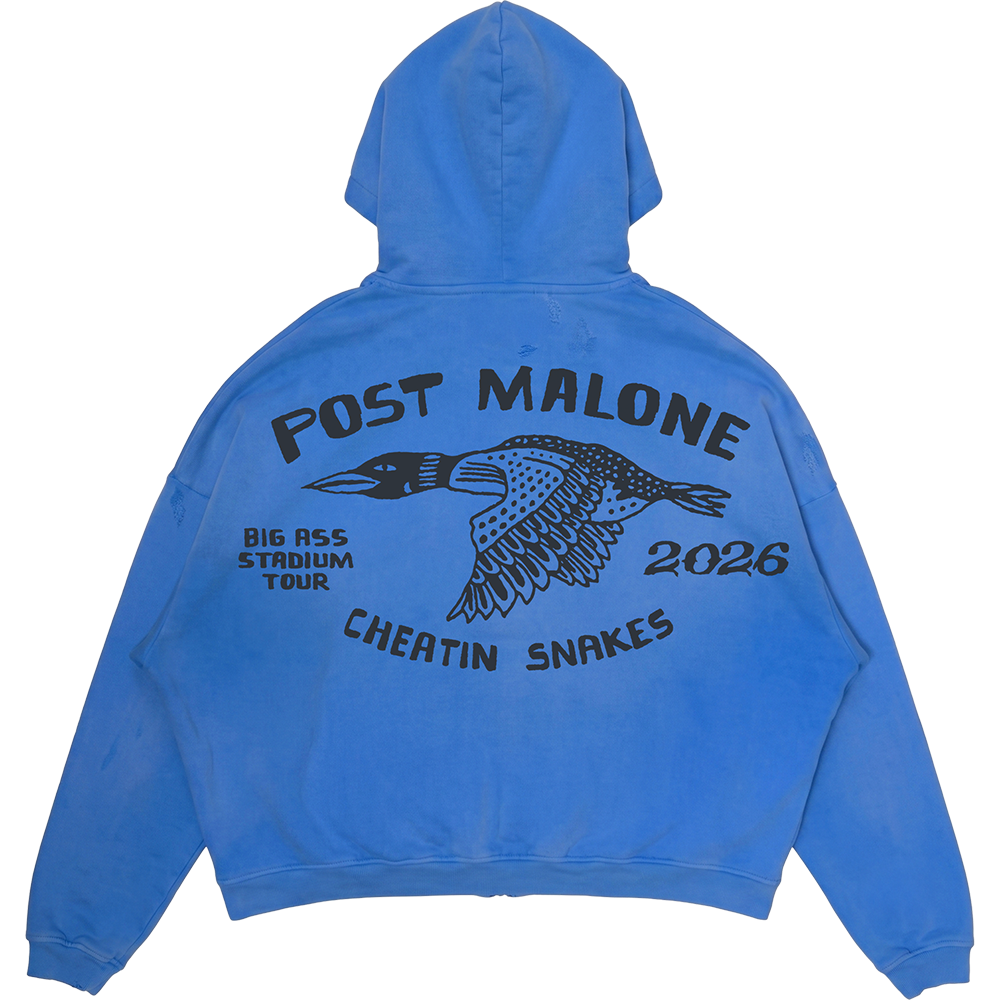 Post Malone x Cheatin' Snakes Zip Up Hoodie-1