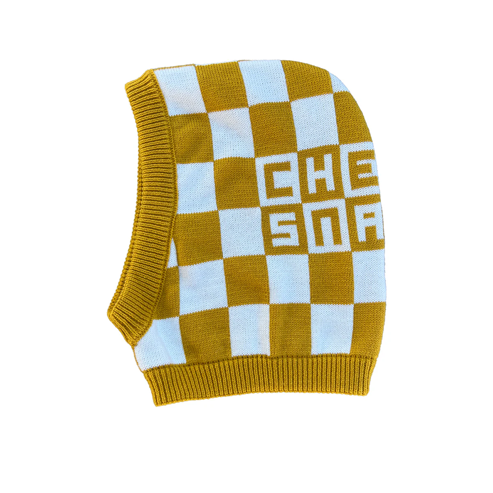 Checkered Knit Hood